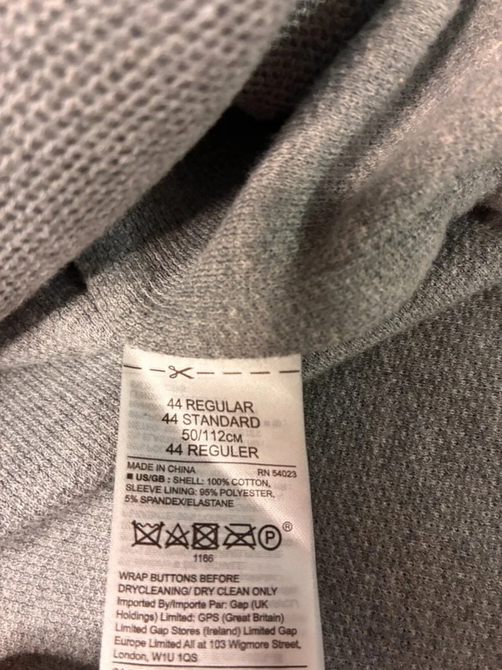 Banana Republic Cotton Woven Suit Mens Jacket Blazer 44R Gray Work Career